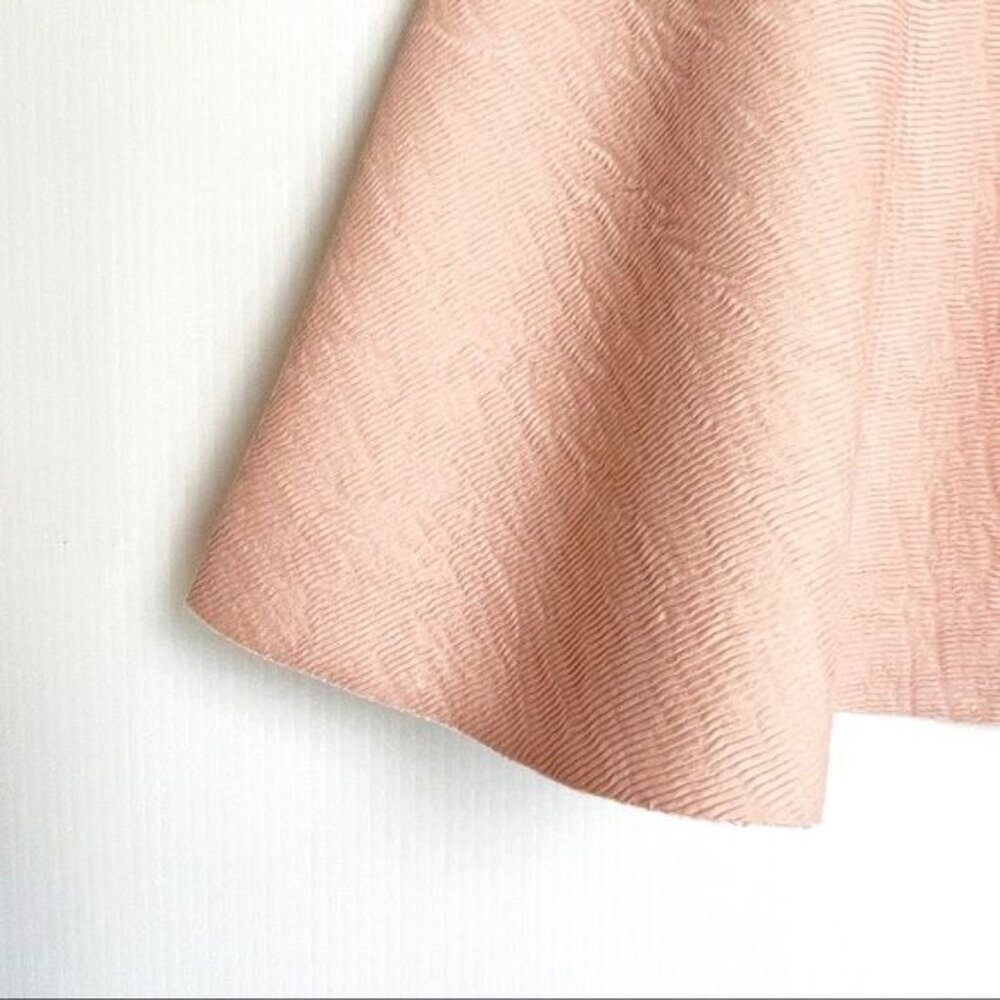 SANDRO PARIS Baya Flared Textured-crepe Mini Skirt Baby Pink size Medium - Picture 9 of 11